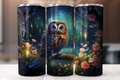 Enchanted Owl Forest 20oz Skinny Tumbler with Lid & Straw