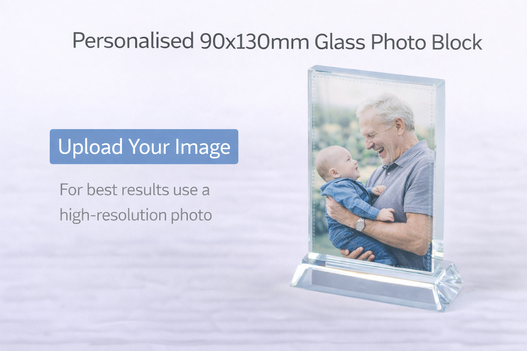 Personalised Glass Photo Block 90x130mm