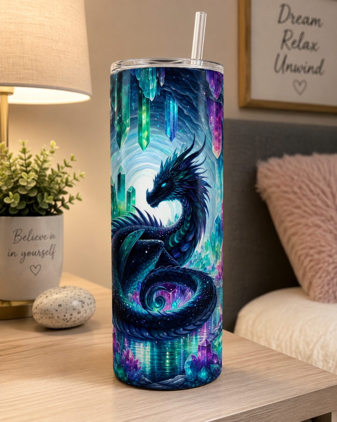 Crystal Dragon Cave 20oz Skinny Tumbler