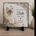 Personalised Cat Memorial Photo Slate | Custom Cat Remembrance Gift