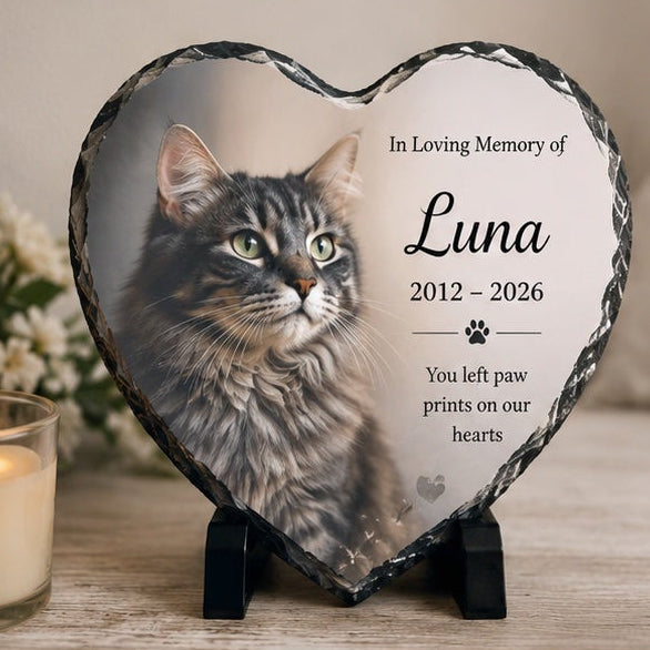 Personalised Pet Loss Sympathy Gift Photo Slate