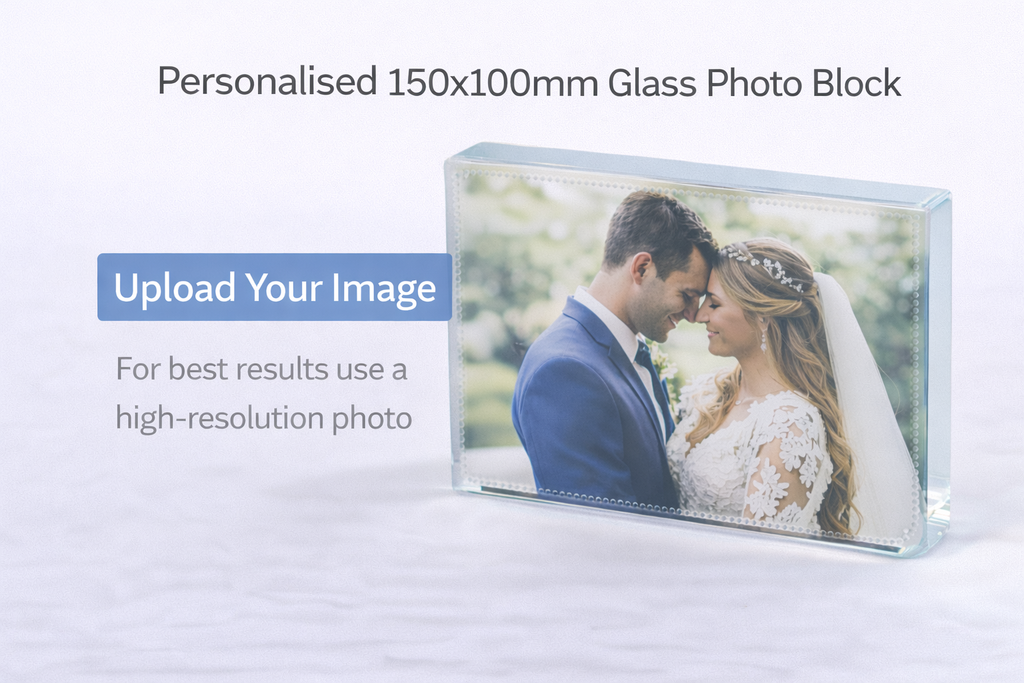 Personalised Glass Photo Block 150x100mm