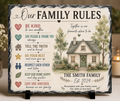 Personalised Family Rules Slate Plaque | Family Home Gift