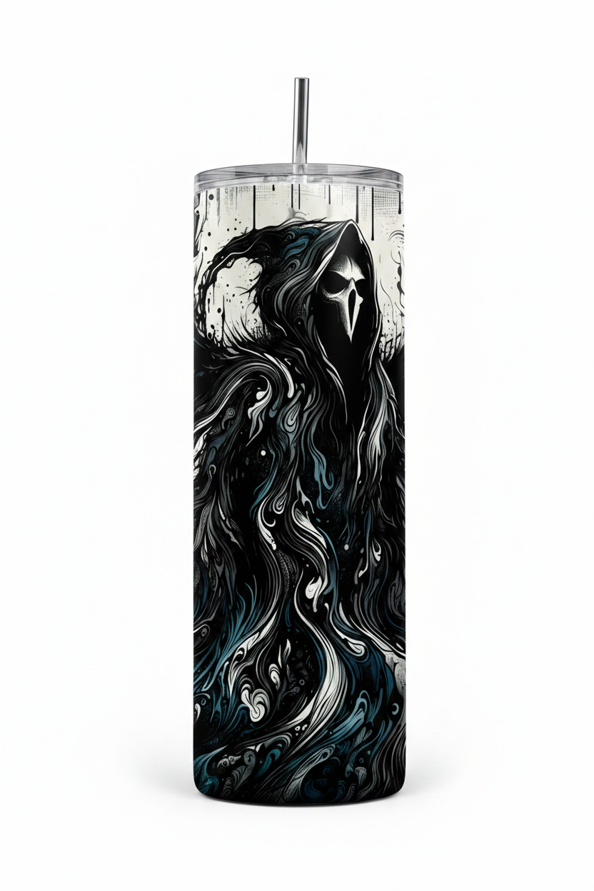 Gothic Horror Tumbler Mockup 5 - Clean White Studio