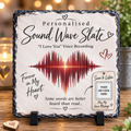 Personalised Sound Wave Slate with Your Voice Message QR Code