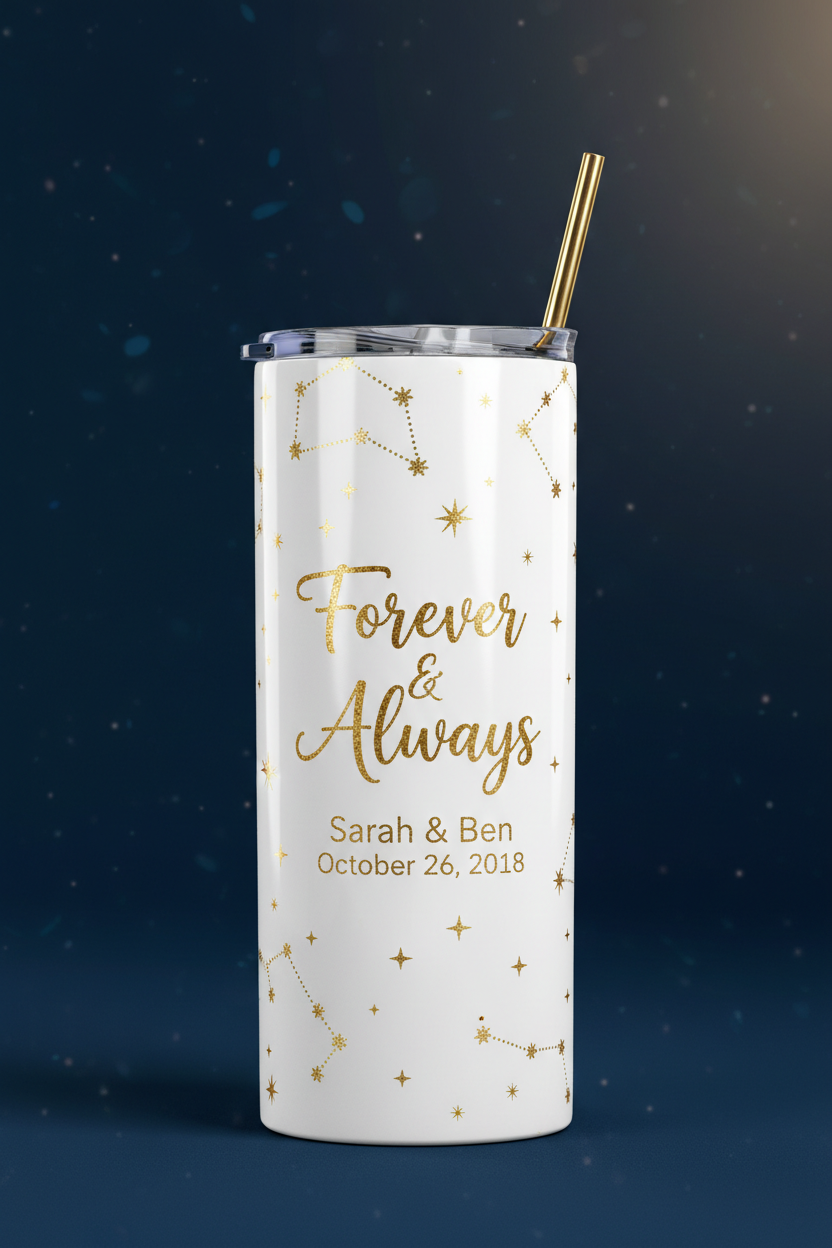 Forever & Always tumbler mockup