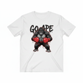 Go Ape boxing t-shirt in white, flat lay product photo