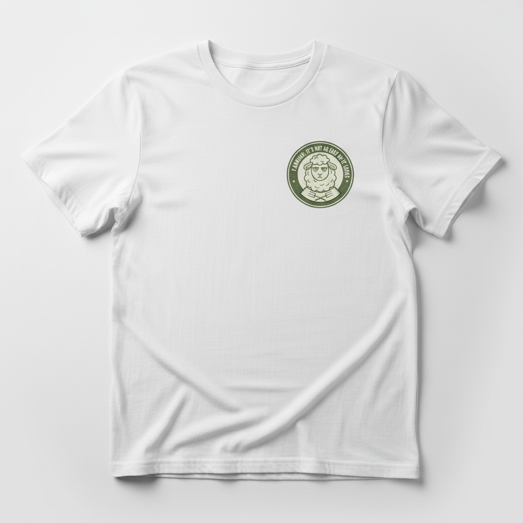 Farming It's Not As Easy As It Looks T-Shirt - White flat lay