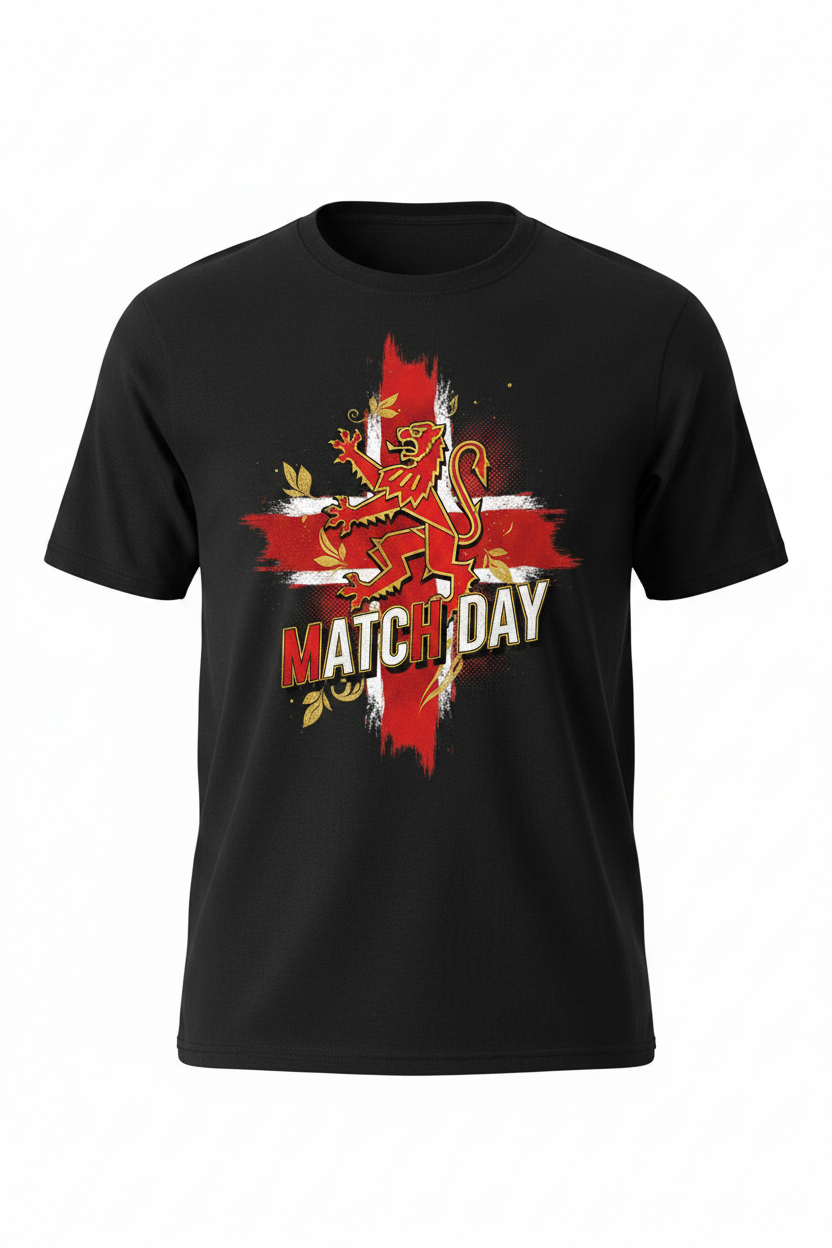 England Match Day T-Shirt - Black Ghost Mannequin
