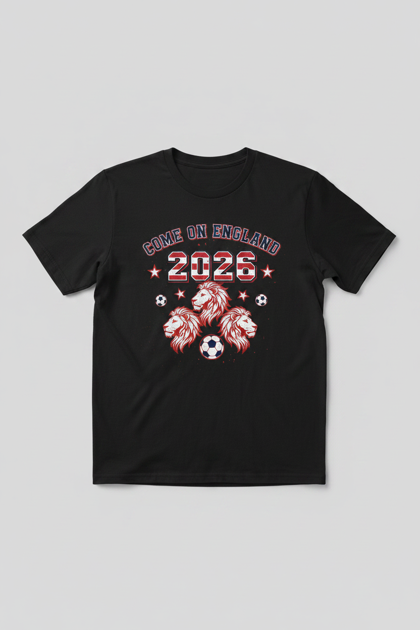 Come On England 2026 Fan Tee - Black