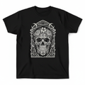 Floral Skull Tee - Black Flat Lay