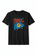Year 6 Leavers 2026 Superhero T-Shirt – Black Flat Lay