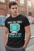 IT Support T-Shirt black male model lifestyle shot