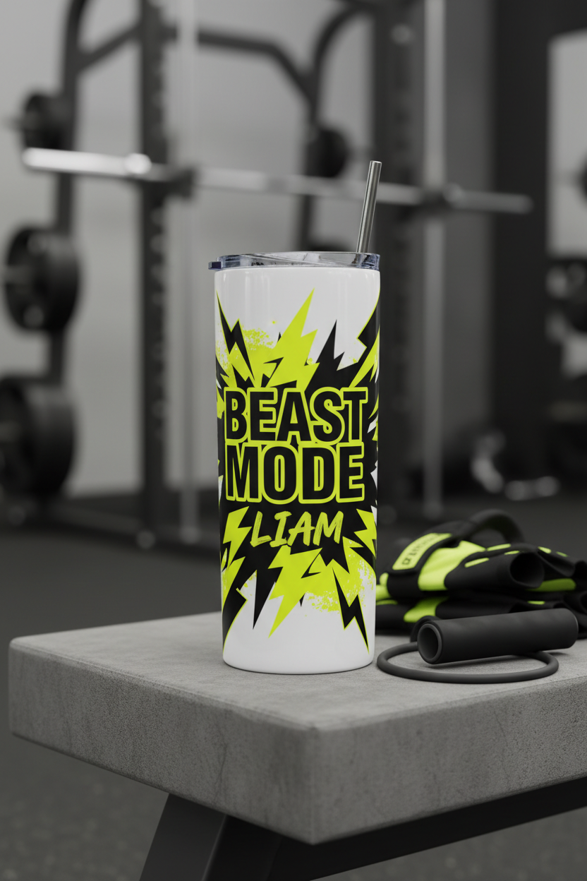 Beast Mode tumbler mockup