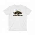 Pound for Pound boxing t-shirt in white, flat lay product photo