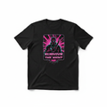 Survive the Night black t-shirt flat lay mockup