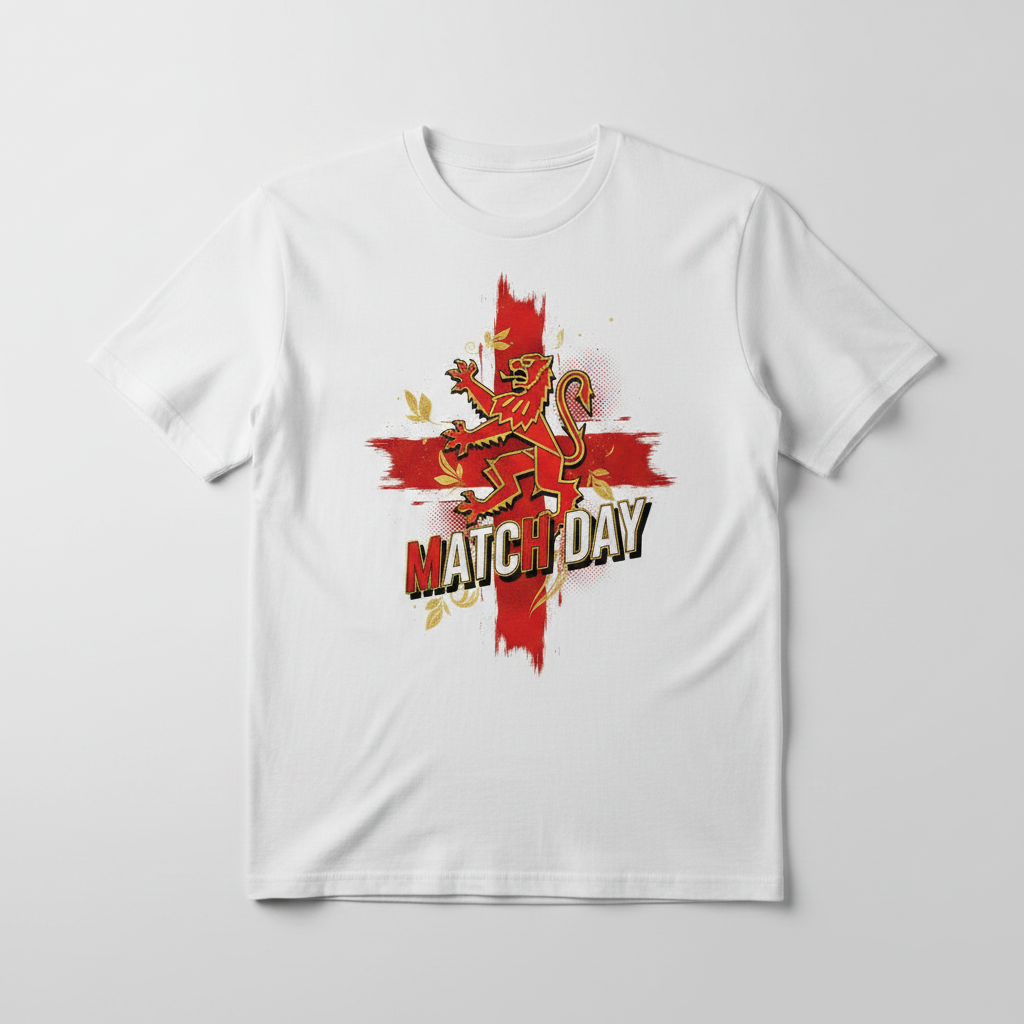 England Match Day T-Shirt - White Flat Lay