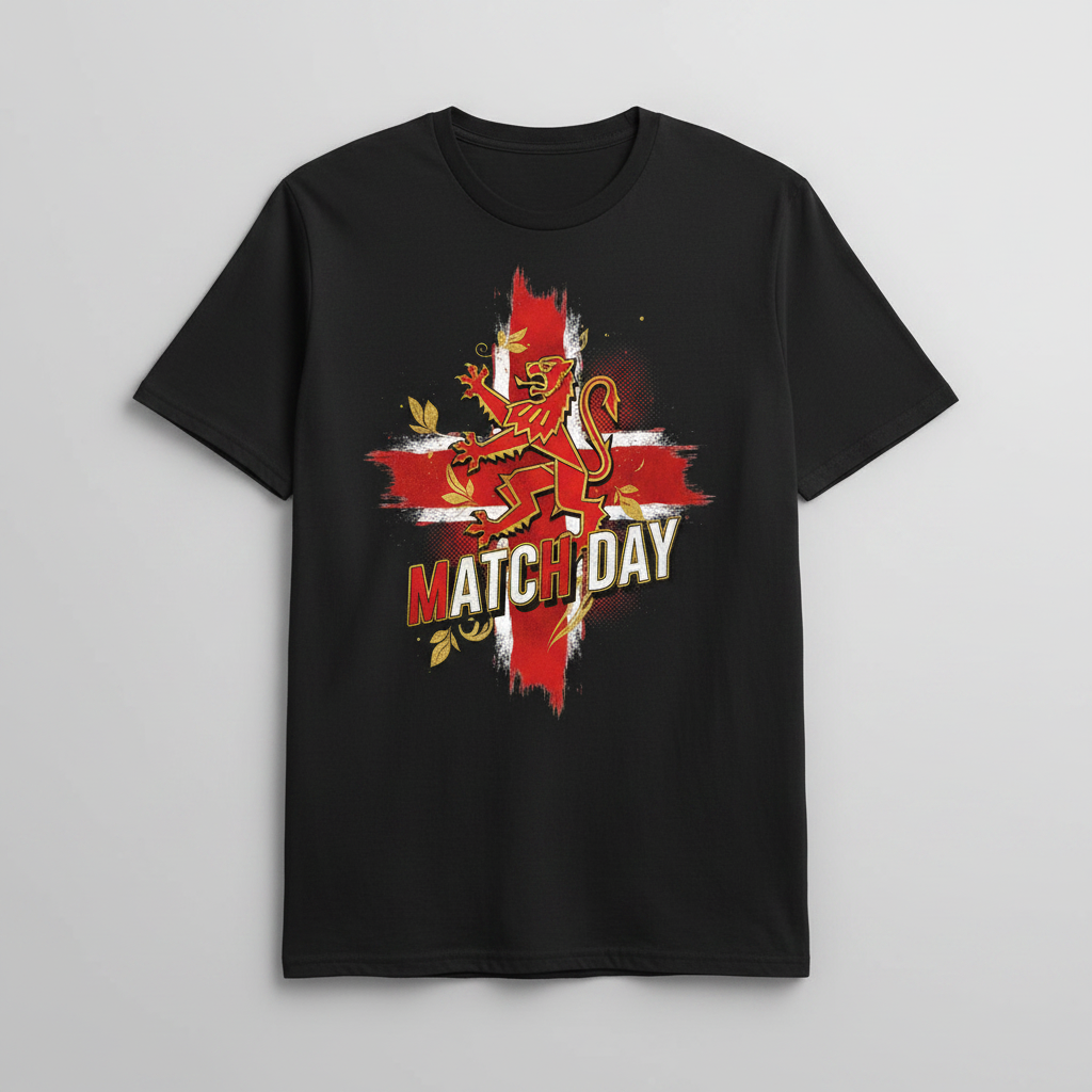 England Match Day T-Shirt - Black Flat Lay
