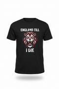 England Till I Die Grunge Lion T-Shirt - Ghost Mannequin