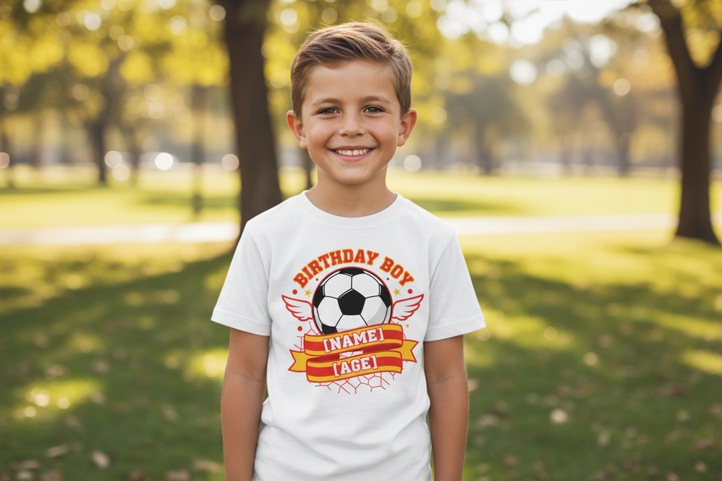 Personalised Football Birthday Boy T-Shirt - Lifestyle