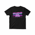 Grandad The Man The Myth The Legend black t-shirt flat lay