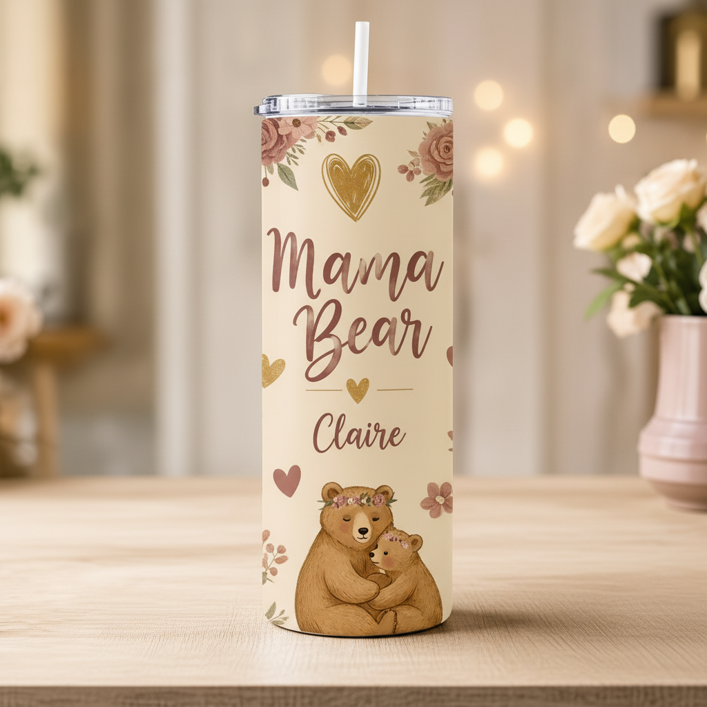 Personalised Mama Bear Tumbler – Add Names or Wording | 20oz
