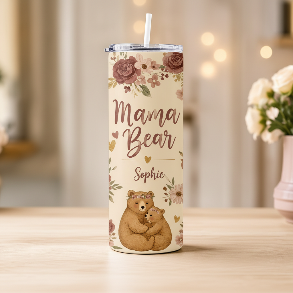 Personalised Mama Bear Tumbler – Add Names or Wording | 20oz