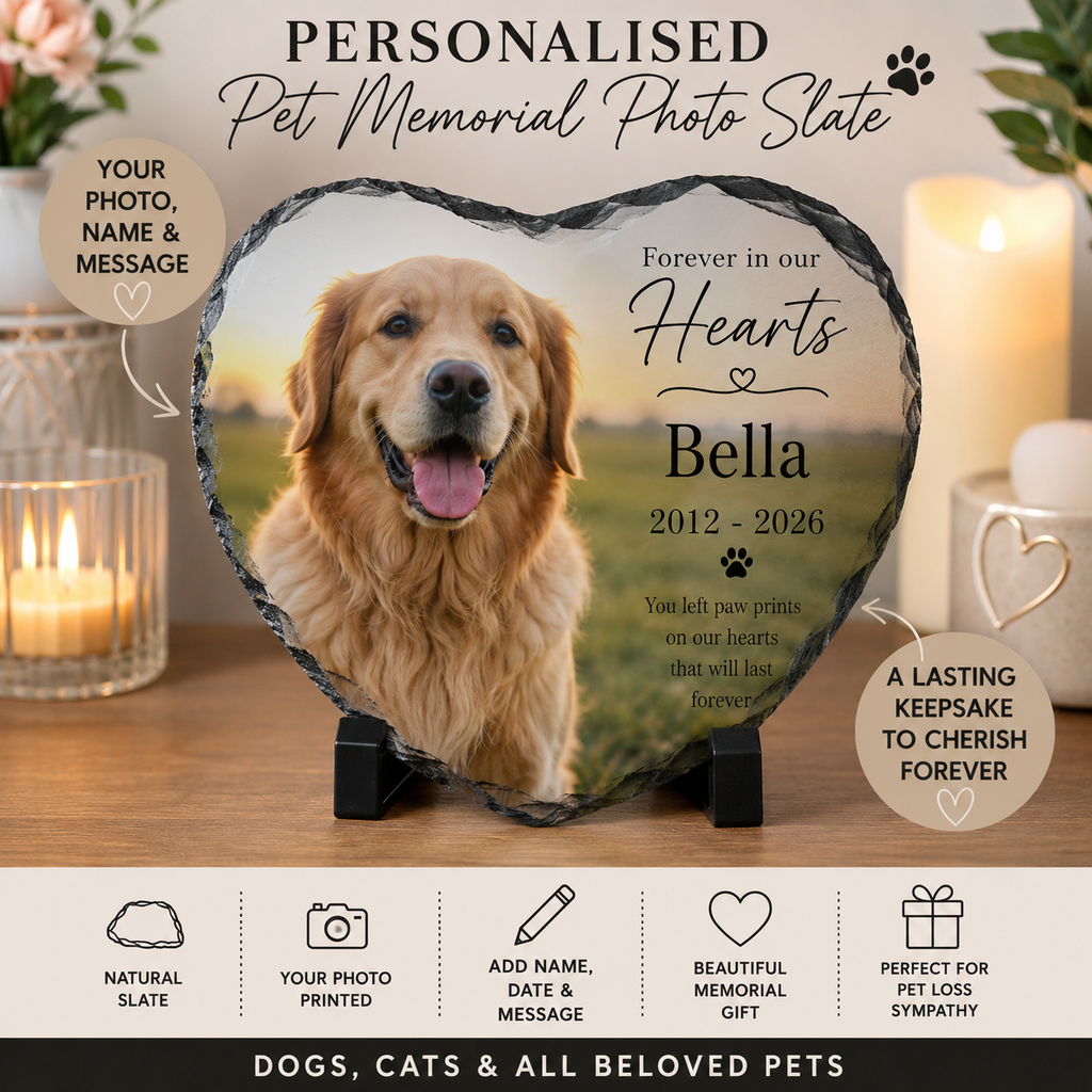 Personalised Pet Memorial Photo Slate