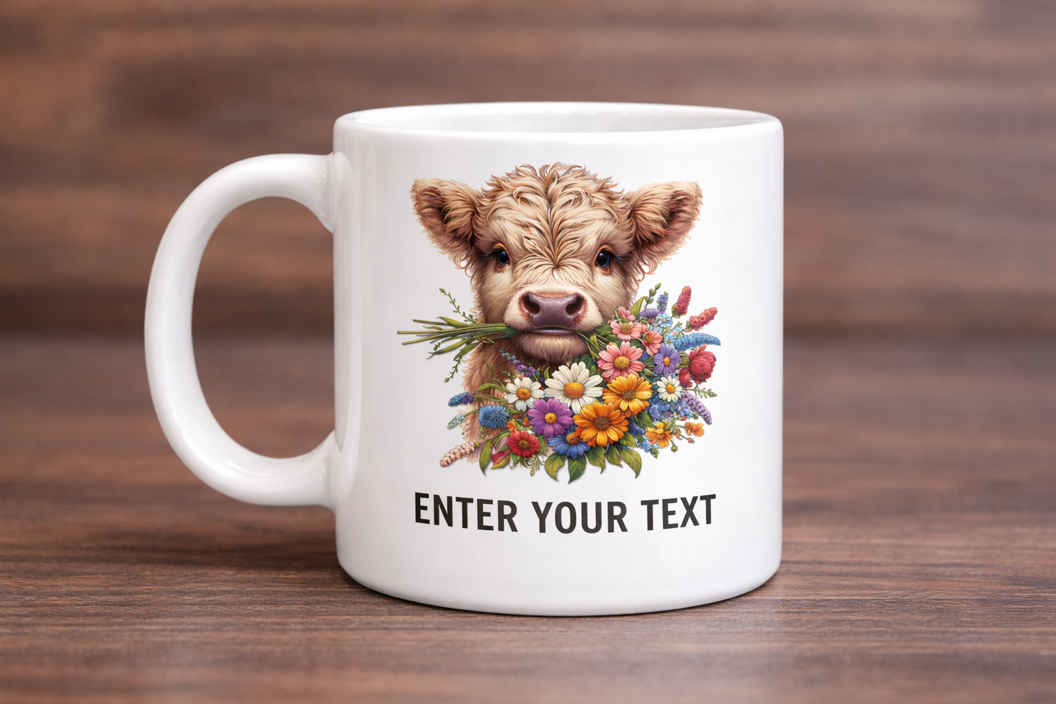 Personalised Highland Cow Mug | Custom Name Photo Mug