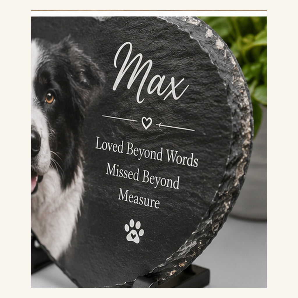 Personalised Pet Memorial Heart Slate