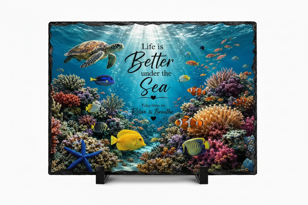 Life is Better under the Sea Slate Plaque | Ocean Themed Gift