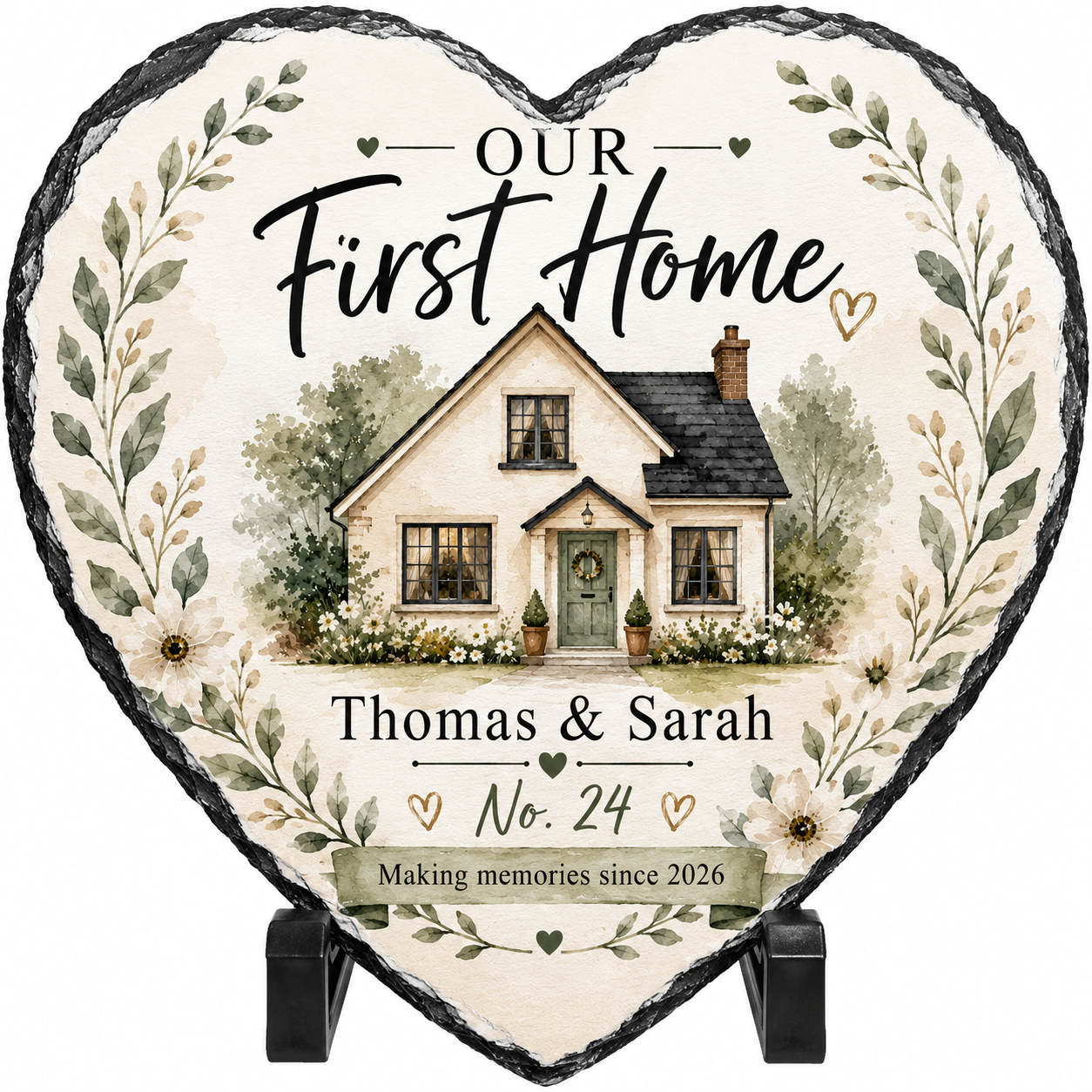 Personalised Our First Home Slate Plaque | New Home Gift