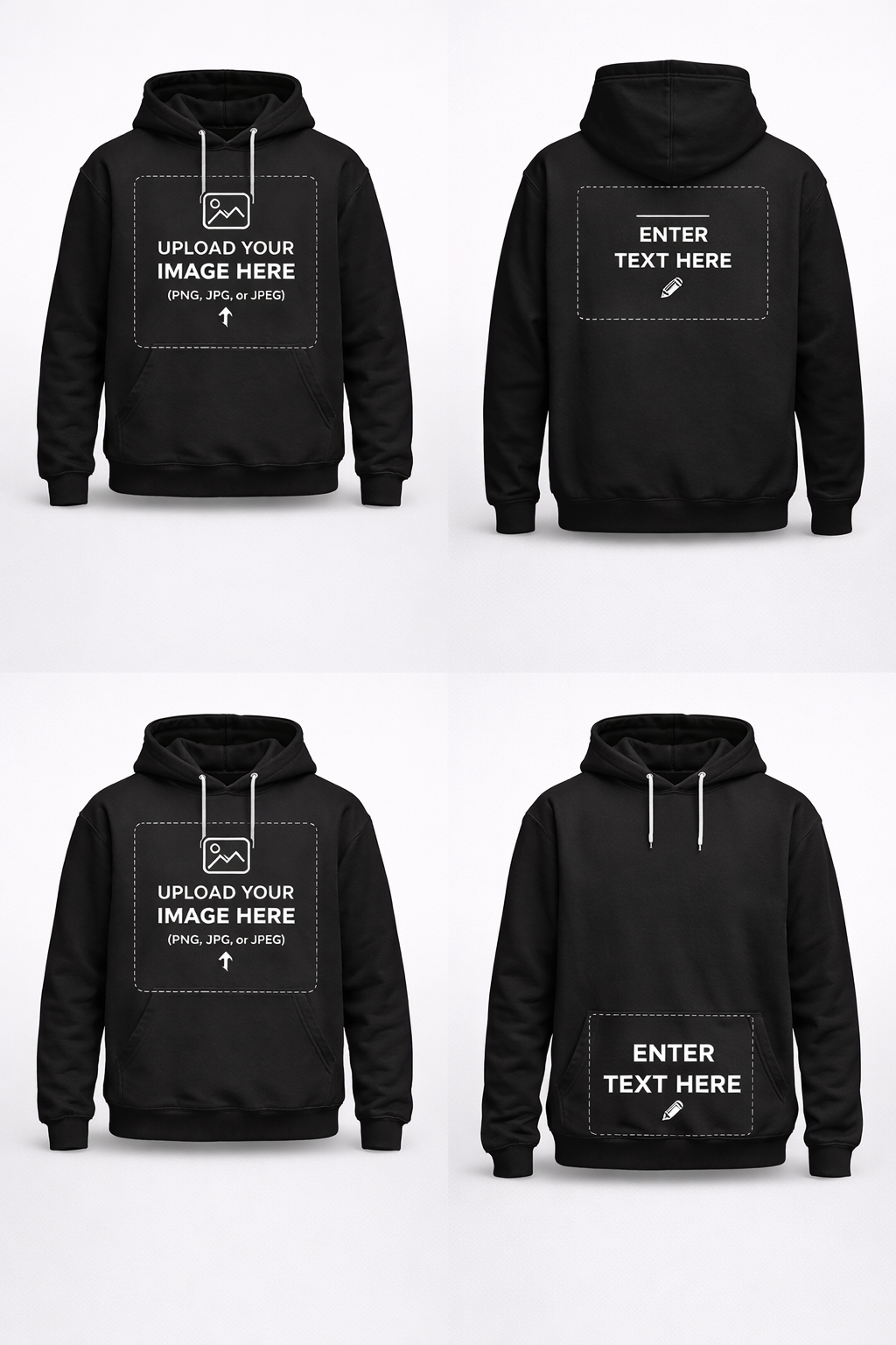 Personalised Photo & Text Hoodie | Custom Image Upload Hoodie UK