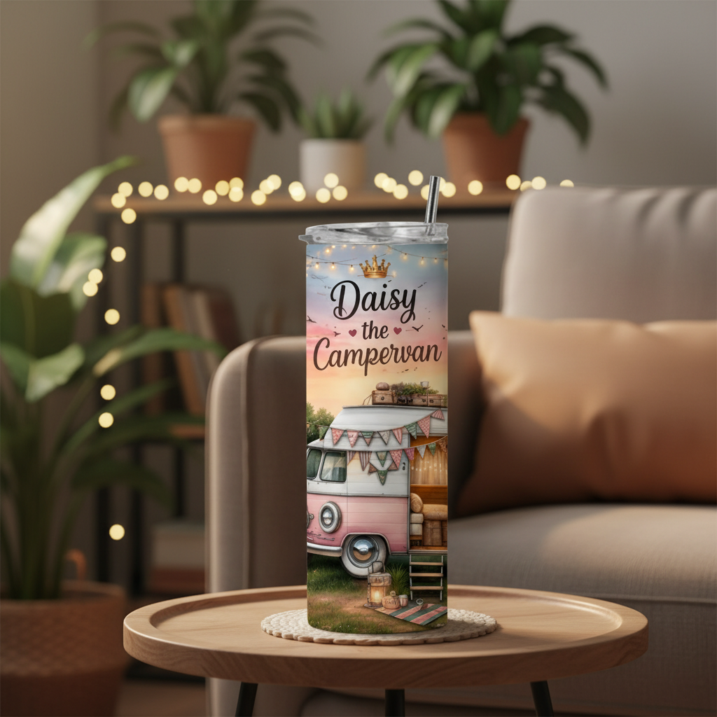 Personalised Camping Tumbler – Add Name, Caravan or Campervan | 20oz